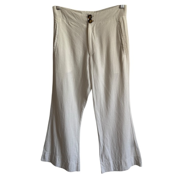 Jen's Pirate Booty Linen Blend Cropped Pants, Size XS - Picture 1 of 7